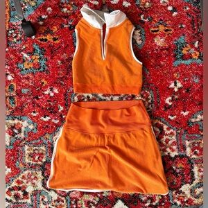 Aerie Orange hole in one terry cloth Seamless Set